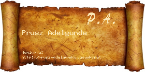 Prusz Adelgunda névjegykártya